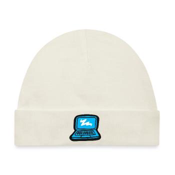 Laptop Zeichnung Computer - Baby Premium Organic Mütze - Naturweiß - Vorne