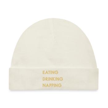 Eating Drinking Napping - Stimmung zum Entspannen - Baby Premium Organic Mütze - Naturweiß - Vorne