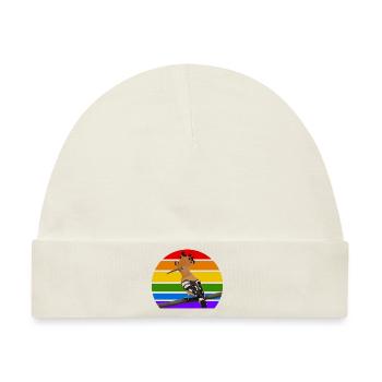 Wiedehopf Vogel Regenbogen Vielfalt Singvogel - Baby Premium Organic Mütze - Naturweiß - Vorne