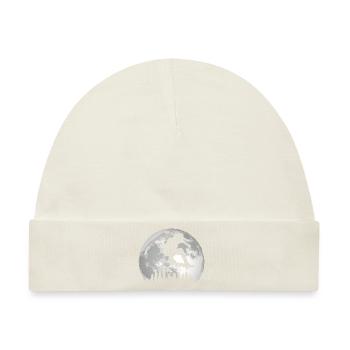 Skateboarder New York Skyline Moon - Baby Premium Organic Mütze - Naturweiß - Vorne