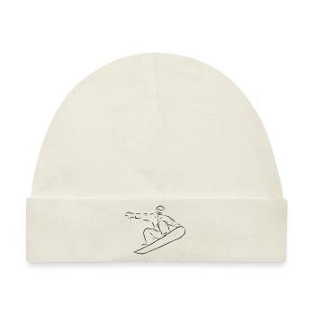 Snowboard Snowboarder - Baby Premium Organic Mütze - Naturweiß - Vorne