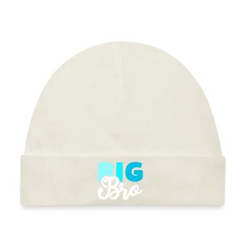 BIG BRO Bruder - Baby Premium Organic Mütze - Naturweiß - Vorne