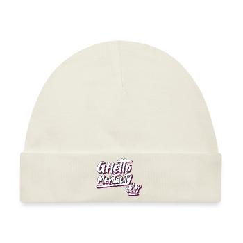 ghetto mentality - Baby Premium Organic Mütze - Naturweiß - Vorne