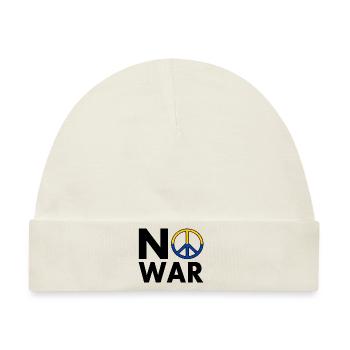 No war - Baby Premium Organic Mütze - Naturweiß - Vorne