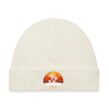 Retro Zuma Beach Kalifornien Sonnenuntergang Cooler Urlaub - Baby Premium Organic Mütze - Naturweiß - Vorne
