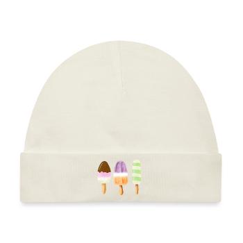 Eis am Stiel - Baby Premium Organic Mütze - Naturweiß - Vorne