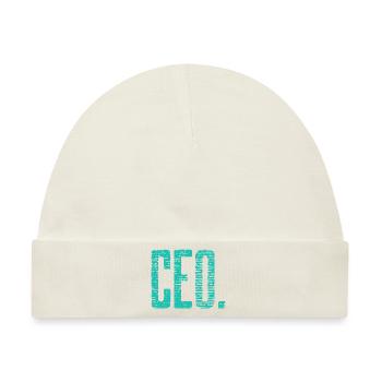 Ceo Design for a Ceo - Baby Premium Organic Mütze - Naturweiß - Vorne