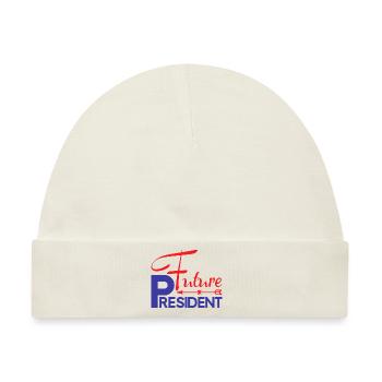 Künftiger Präsident - Baby Premium Organic Mütze - Naturweiß - Vorne