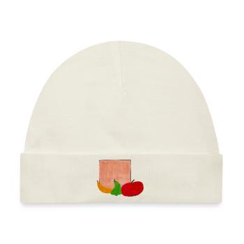 SquaredFruits - Baby Premium Organic Mütze - Naturweiß - Vorne