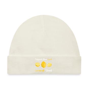 Limonade Zitrone Getränk Limo Geschenk - Baby Premium Organic Mütze - Naturweiß - Vorne