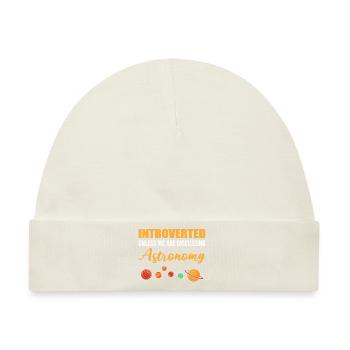 Diskussion über Astronomie Introvertiert Geschenk - Baby Premium Organic Mütze - Naturweiß - Vorne