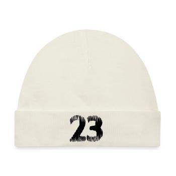 23 Zahl Trikot - Baby Premium Organic Mütze - Naturweiß - Vorne