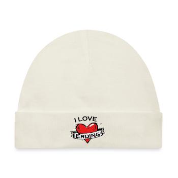 Erding - Ich liebe Stadtnamen in Tattoo Stil - Baby Premium Organic Mütze - Naturweiß - Vorne