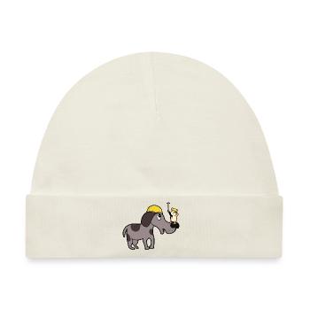 Hausmeister Handwerker Berufe Hund Hamster Job - Baby Premium Organic Mütze - Naturweiß - Vorne