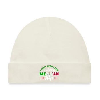 Mexikanische Flagge Mexikanische Wurzeln Geschenk - Baby Premium Organic Mütze - Naturweiß - Vorne