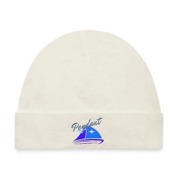 Pendant Typ auf Segelboot Segler Boot Skipper Gesc - Baby Premium Organic Mütze - Naturweiß - Vorne