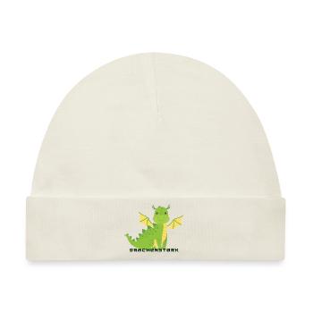 Babysprüche Babykleidung Kinderkleidung - Baby Premium Organic Mütze - Naturweiß - Vorne