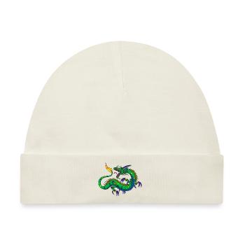 Metalldrache Mechdragon Drache aus Metall - Baby Premium Organic Mütze - Naturweiß - Vorne