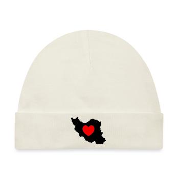 iran love heart - Baby Premium Organic Mütze - Naturweiß - Vorne