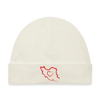 iran love heart - Baby Premium Organic Mütze - Naturweiß - Vorne