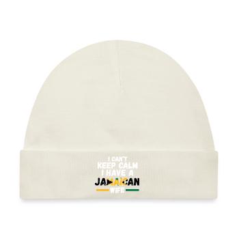 Jamaika Jamaikanische Flagge Jamaikanisches Gesche - Baby Premium Organic Mütze - Naturweiß - Vorne