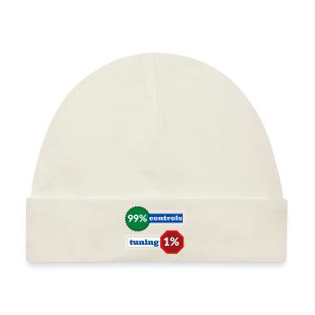 1% Abstimmung 99% Kontrollen - Baby Premium Organic Mütze - Naturweiß - Vorne