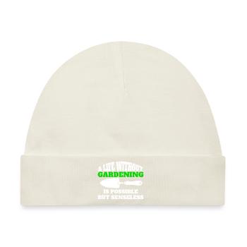 Gärtner Hobbygärtner Geschenk Garten Obstgarten - Baby Premium Organic Mütze - Naturweiß - Vorne