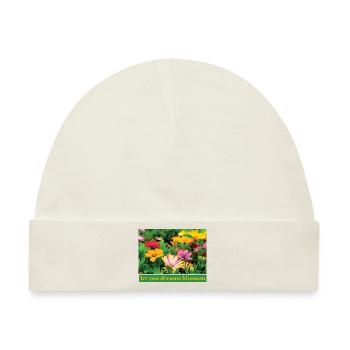 Flowers - Baby Premium Organic Mütze - Naturweiß - Vorne
