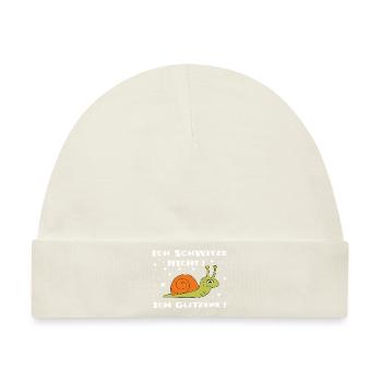 Ich schwitze nicht ich glitzere - Baby Premium Organic Mütze - Naturweiß - Vorne