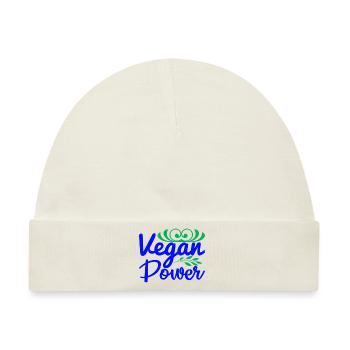 Vegan Power - Baby Premium Organic Mütze - Naturweiß - Vorne