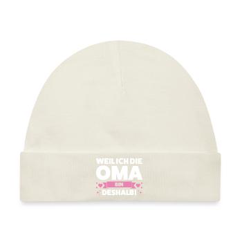 Oma Großmutter Omi Geschenk - Baby Premium Organic Mütze - Naturweiß - Vorne