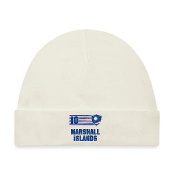 Marshallinseln Fußball Mannschaft - Baby Premium Organic Mütze - Naturweiß - Vorne
