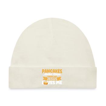 Pfannkuchen Frühstückspfannkuchen Fluffiger Flachk - Baby Premium Organic Mütze - Naturweiß - Vorne