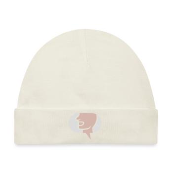 Quatschen einfaches Symbol Sprechblase - Baby Premium Organic Mütze - Naturweiß - Vorne