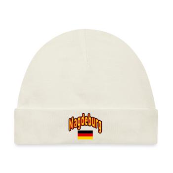 Magdeburg deutschland flagge - Baby Premium Organic Mütze - Naturweiß - Vorne