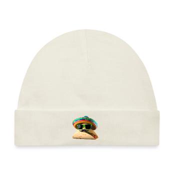 Taco Sonnenbrille Sombrero - Baby Premium Organic Mütze - Naturweiß - Vorne