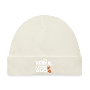I was normal 2 Caracals ago - Baby Premium Organic Mütze - Naturweiß - Vorne
