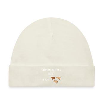 Quantencomputing mit Kühen Lustig Geschenk Kuhbit - Baby Premium Organic Mütze - Naturweiß - Vorne