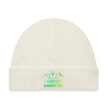 Garden Gangster Graphic Gardener Hogriculture Gard - Baby Premium Organic Mütze - Naturweiß - Vorne
