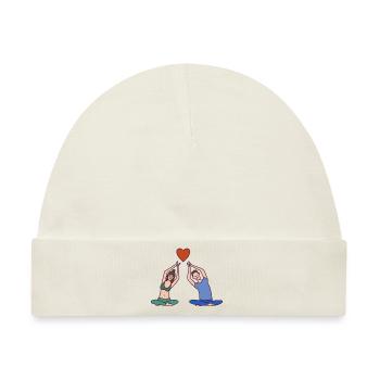 VALENTINE YOGA - Baby Premium Organic Mütze - Naturweiß - Vorne