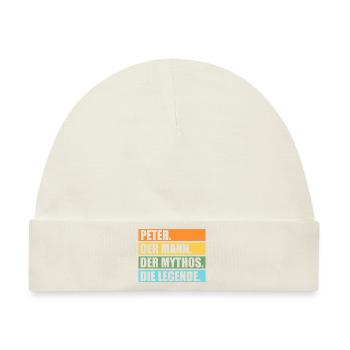 Peter - Baby Premium Organic Mütze - Naturweiß - Vorne