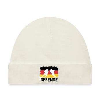 American Football Deutschland Offense - Baby Premium Organic Mütze - Naturweiß - Vorne