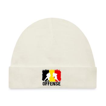 American Football Belgien Offense - Baby Premium Organic Mütze - Naturweiß - Vorne