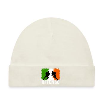 American Football Irland Offense - Baby Premium Organic Mütze - Naturweiß - Vorne