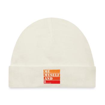 Me Myself and I Retro Spruch Statement - Baby Premium Organic Mütze - Naturweiß - Vorne