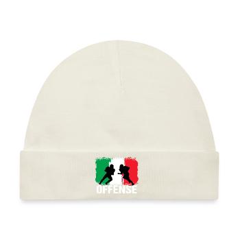 American Football Italien Offense - Baby Premium Organic Mütze - Naturweiß - Vorne