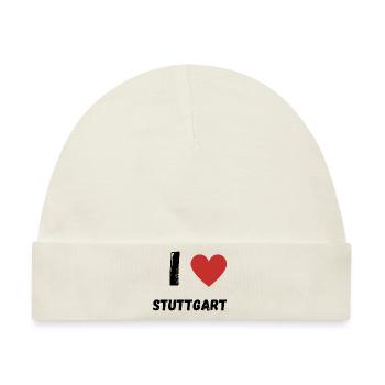 I Love Stuttgart - Baby Premium Organic Mütze - Naturweiß - Vorne