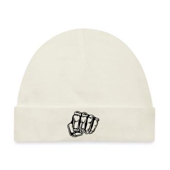Skull Faust - Baby Premium Organic Mütze - Naturweiß - Vorne