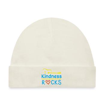 FREUNDLICHKEIT ROCKEN - Baby Premium Organic Mütze - Naturweiß - Vorne