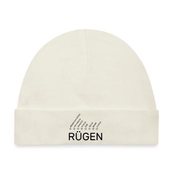 Rügen Haltepunkte - Baby Premium Organic Mütze - Naturweiß - Vorne